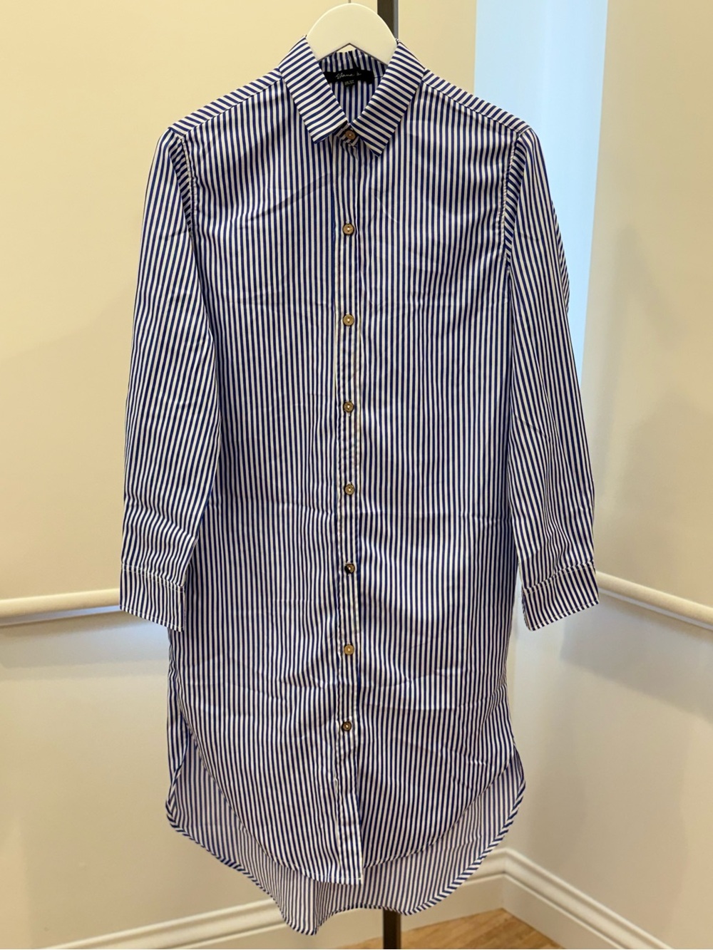 Yana K Huntington Shirt Dress - Twill Wide Stripes